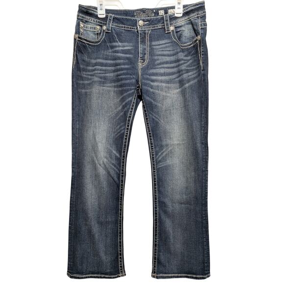 Baggy MissMe Jeans Womens Mid-Rise Easy Boot STYLE Y2K 2000's Size 32 - Picture 1 of 8